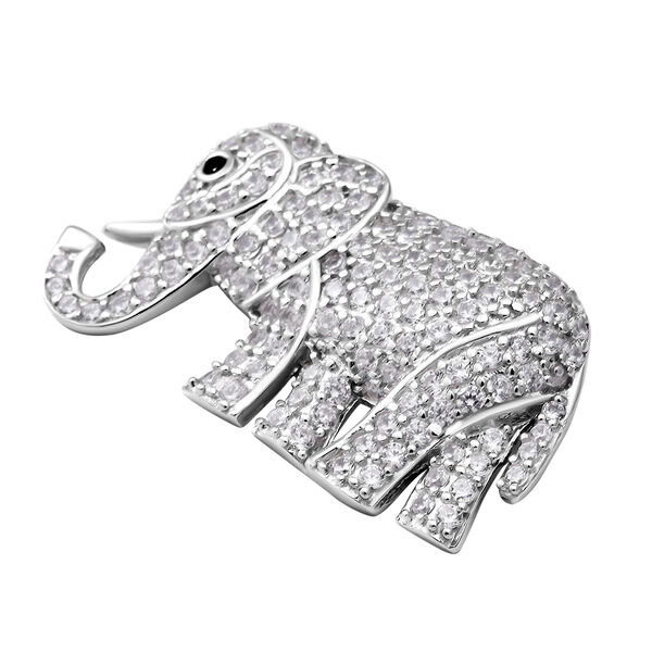 Lustro Stella - wei&szlig;er Zirkonia-Anh&auml;nger, 925 Silber rhodiniert ca. 2.06 ct image number 2