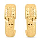 Italienischer Creolen mit French-Clip, 375 Gelbgold