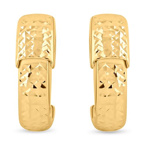Italienischer Creolen mit French-Clip, 375 Gelbgold image number 0