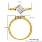 Diamant-Ring, 925 Silber vergoldet  ca. 0,05 ct image number 5