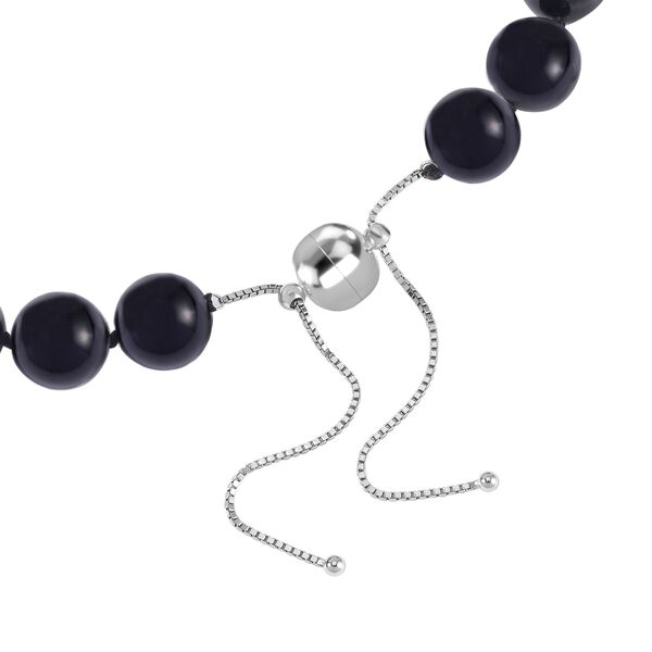 Schwarzer Turmalin Halskette ca. 45 cm 925 Silber rhodiniert ca. 655,30 ct. image number 4