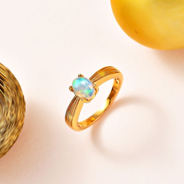 Natürlicher, äthiopischer Welo Opal-Ring - 0,49 ct. image number 2