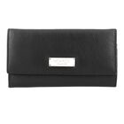 Moderne Geldbörse aus 100% echtem Leder mit RFID Schutz, 18.5x10cm, Schwarz