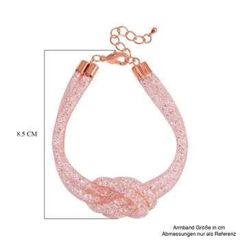 Wei&szlig;er Kristall Armband ca. 20 cm Reines Messing