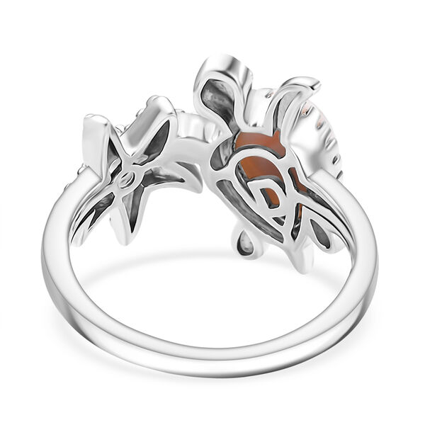 Djoy AA Natrolith, Wei&szlig;er Zirkon Ring 925 Silber rhodiniert (Gr&ouml;&szlig;e 16.00) ca. 2,44 ct image number 6