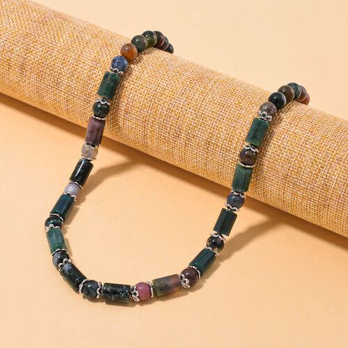 Indische Achat-Halskette, 45 cm - 220 ct. image number 1