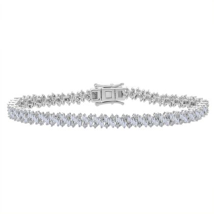 LUXURIANT DIAMOND - Lab Grown Diamant SI-GH SGL zertifiziert Armband ca. 19 cm 925 Silber rhodiniert ca. 3,00 ct.