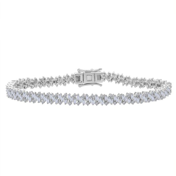 LUXURIANT DIAMOND - Lab Grown Diamant SI-GH SGL zertifiziert Armband ca. 19 cm 925 Silber rhodiniert ca. 3,00 ct.