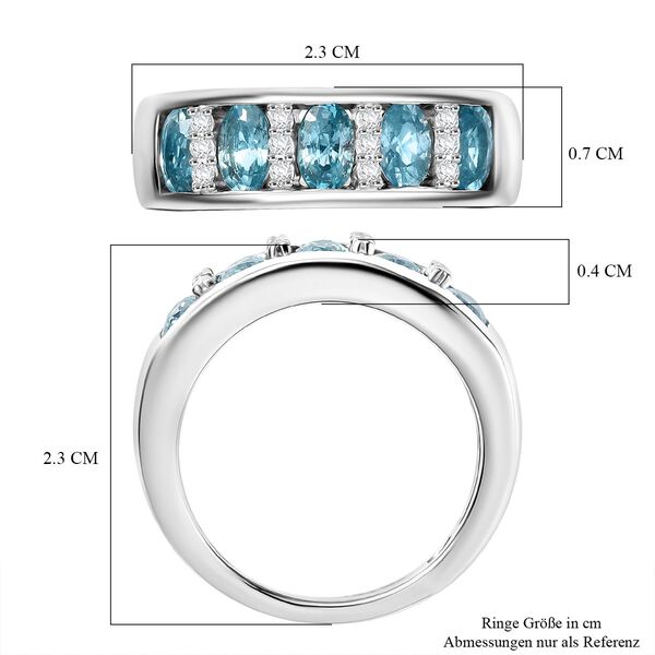 D'Joy AA blauer und wei&szlig;er Zirkon Ring - 2 ct. image number 7