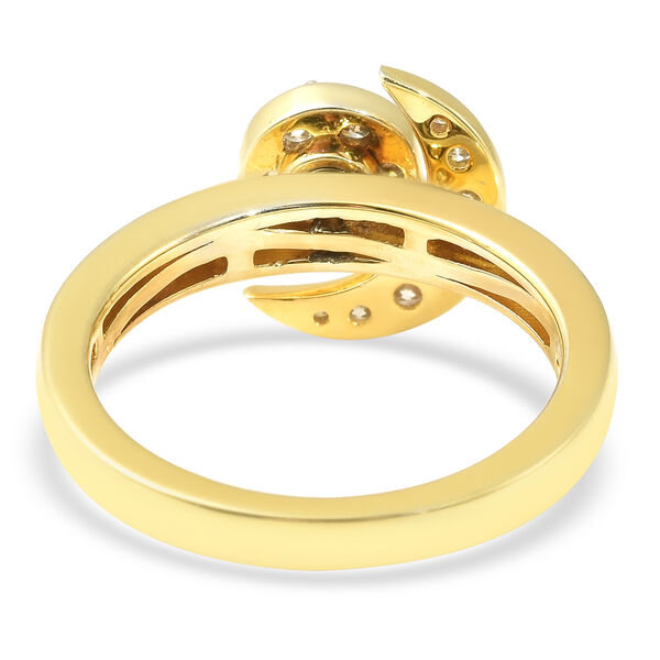 Moissanit Ring, 925 Silber Bicolor  ca. 0,43 ct image number 6