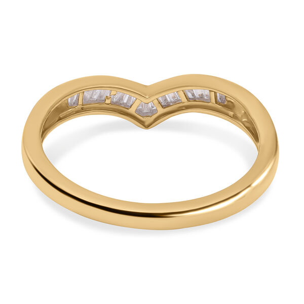 Wishbone Diamant Ring, Silber mit Gelbgold Vermeil - 0,17 ct. image number 5