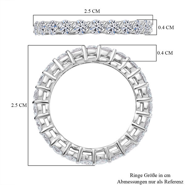 LUXURIANT SGL zertifizierter SI-GH Labor Diamant Ring, 925 Silber rhodiniert - 2 ct. image number 6