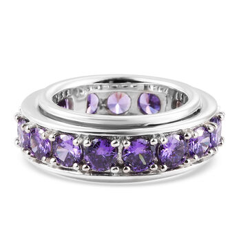 Amethyst Zirkonia-Ring, reines Messing (Gr&ouml;&szlig;e 16.00) ca. 7,36 ct