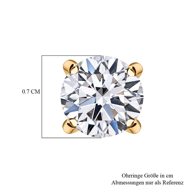 LUXURIANT VS-GH Labor Diamant Ohrringe in 585 Gelbgold - 1 ct. image number 6