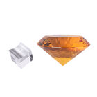 Diamantschliff gelber Glaskristall mit Ständer in Geschenkbox image number 3