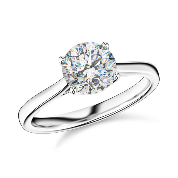 LUXURIANT IGI zertifizierter VS-EF Labor Diamant Ring in 950 Platin - 2 ct. image number 0