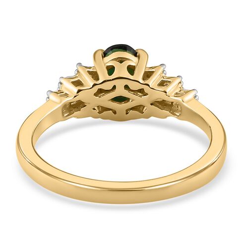 Natürlicher Chrom Turmalin und weißer Diamant-Ring - 0,95 ct. image number 6