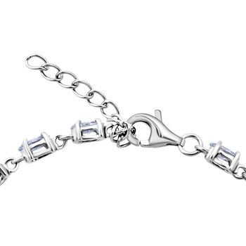 Lustro Stella Wei&szlig;er Zirkonia Armband ca. 18 cm 925 Silber rhodiniert