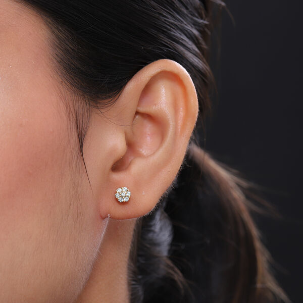 Alexandrit-Ohrringe, 925 Silber Gelbgold Vermeil ca. 0,50 ct image number 3