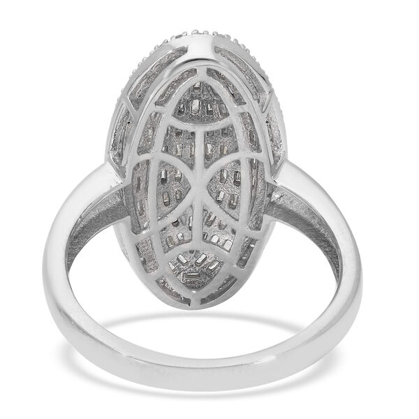 Diamant Cluster Ring 925 Silber Platin-&Uuml;berzug image number 5