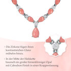 Blush Pfirsich Opal und Zirkon Halskette - 3,83 ct. image number 5