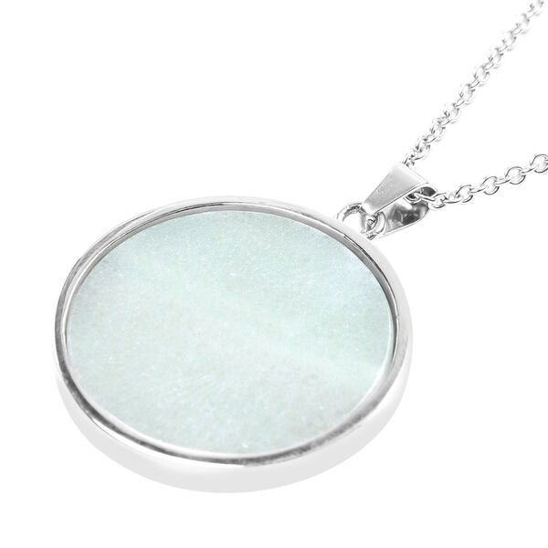 Grüner Aventurin Anhänger mit Kette, Edelstahl image number 4