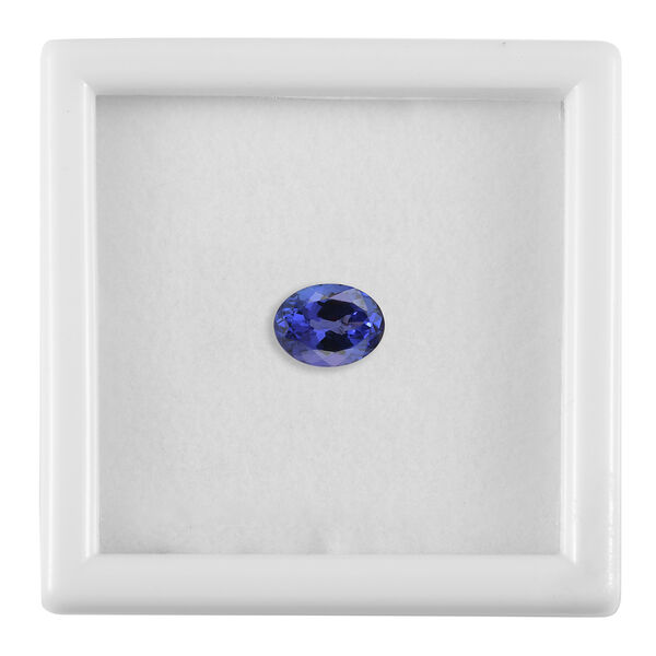 AAAA Tansanit ungefasster Edelstein, Oval- und Facettenschliff - 1,36 ct. image number 3