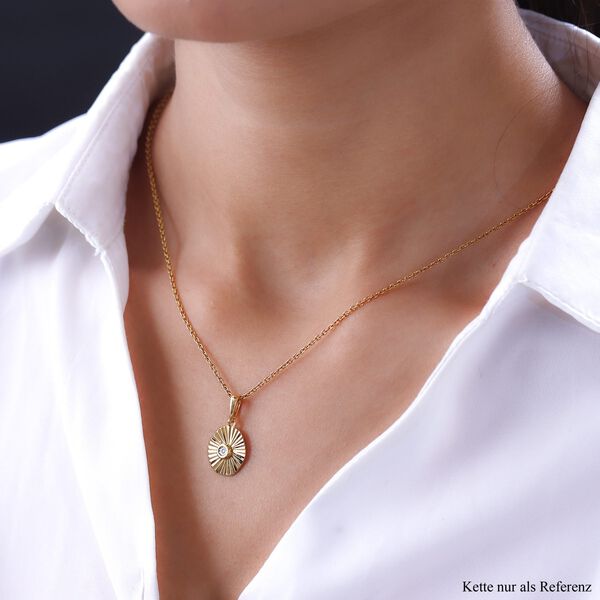 Diamant Anh&auml;nger 925 Silber vergoldet image number 2