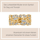 ALLORO vergoldeter Silberring mit Diamantakzenten image number 11