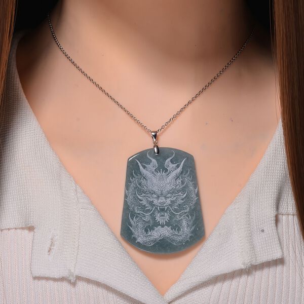 Jade Schmuckset 925 Silber rhodiniert ca. 110,00 ct. image number 2