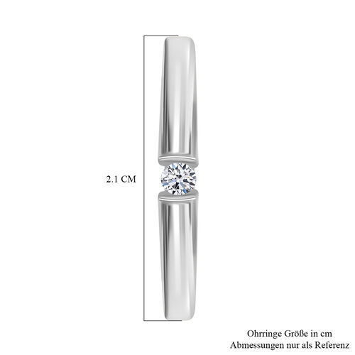 LUXURIANT DIAMOND- SI-GH Labor Diamant Ohrringe, 925 Silber platiniert - 0,10 ct. image number 5
