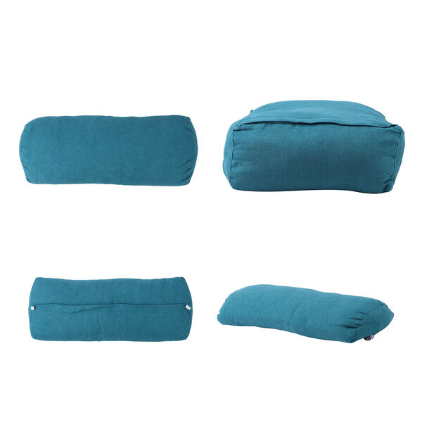 Ergonomisches Kissen aus Samt, Petrol image number 4