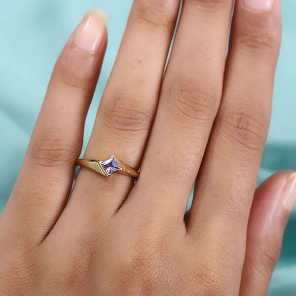 Tansanit Solit&auml;r Ring - 0,40 ct. image number 3