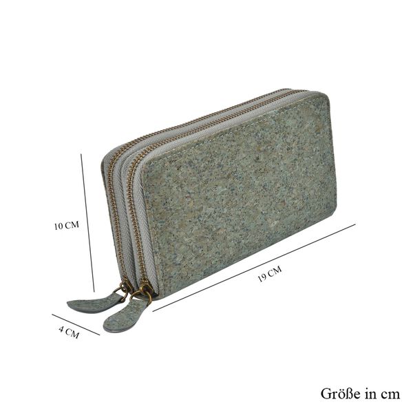 Kork-Brieftasche mit RFID Schutz, Gr&ouml;&szlig;e 19x4x10 cm, Gr&uuml;n image number 7