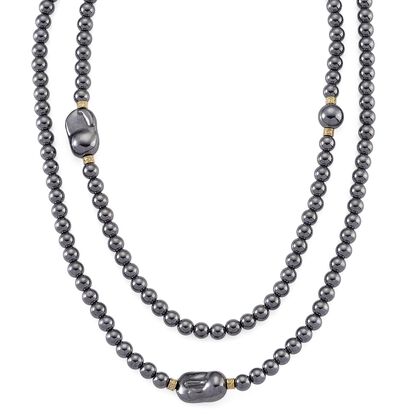 Terahertz Halskette ca. 40 cm Reiner Edelstahl Standard gelb vergoldet ca. 300.00 ct