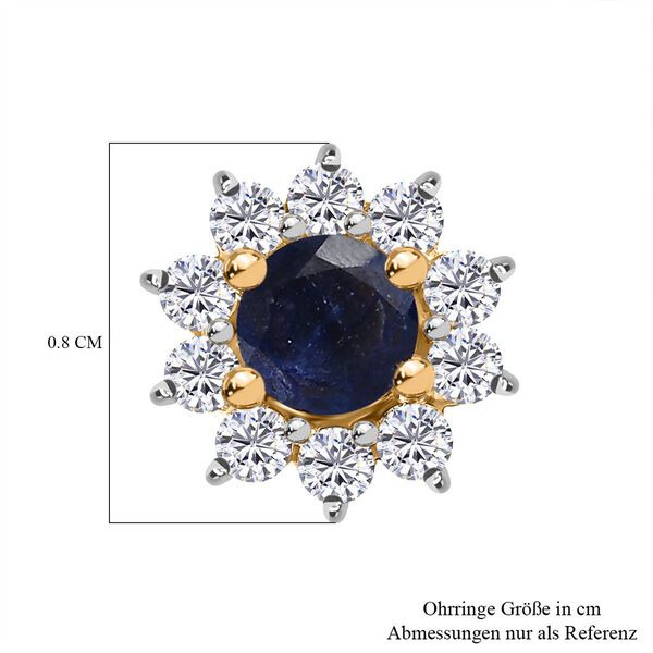 Sternchen Masoala Saphir und Zirkon Ohrstecker image number 5