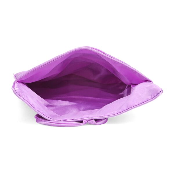 Schmuckorganizer aus Satin mit Stickerei und 5 Premium-Poliertüchern, 20x9cm, Lavendel image number 4