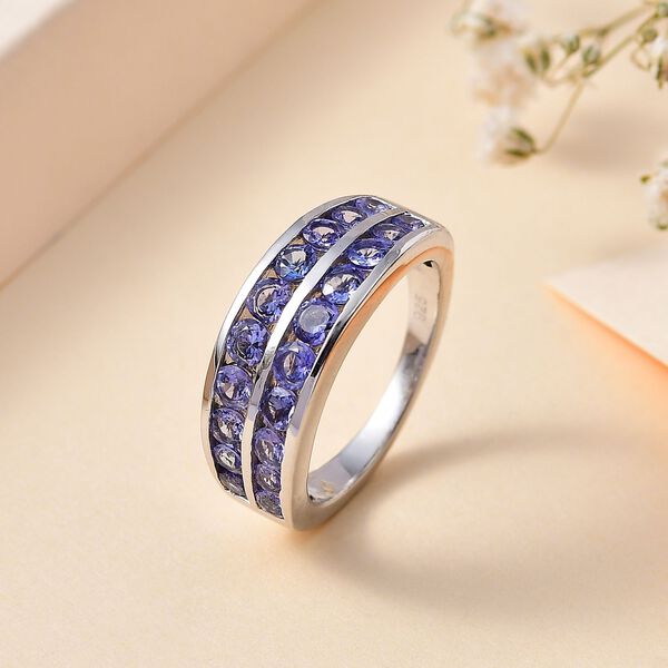 AA Tansanit Ring, 925 Silber rhodiniert (Größe 18.00) ca. 1.84 ct image number 2