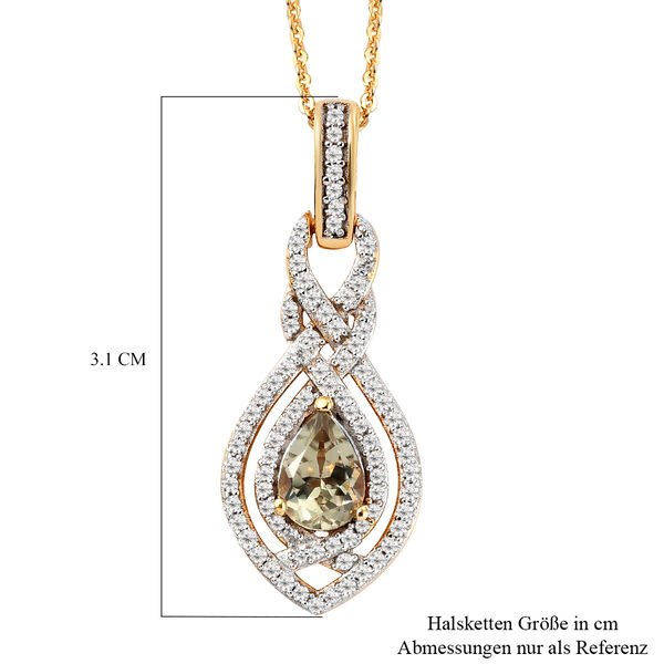 Turkizit und Zirkon doppelter Halo-Anh&auml;nger mit Kette in Silber image number 7