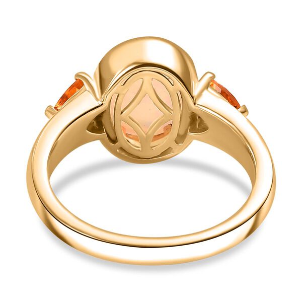 Natürlicher, äthiopischer Welo Opal, Feueropal Ring 925 Silber 750 Gelbgold Vermeil (Größe 18.00) ca. 2.02 ct image number 7