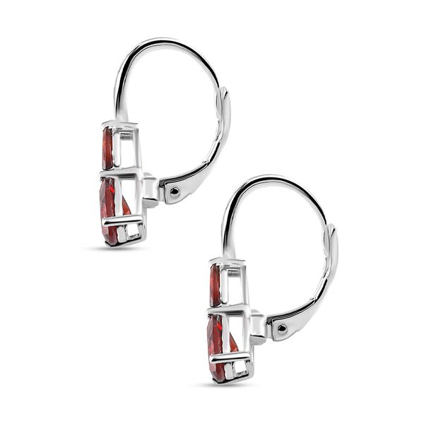 Rote Granat Ohrringe, 925 Silber ca. 1,92 ct image number 4
