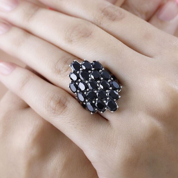 Schwarzer Spinell-Ring - 7.35 Ct. image number 3