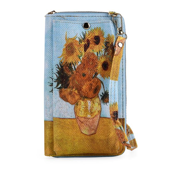 2-teiliges Taschenset - 40x12x35cm Shopper und 20x11x2cm Handytasche, Sonnenblumen von Van Gogh image number 6