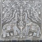 Handgefertigtes, Aluminium-Schmuckkästchen, silber, Elefantenprägung image number 6