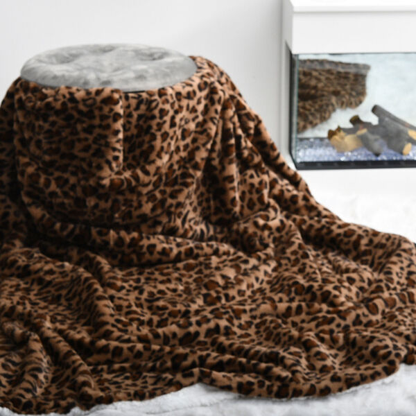 Kunstfell Decke mit Leopardenmuster,  Braun image number 2