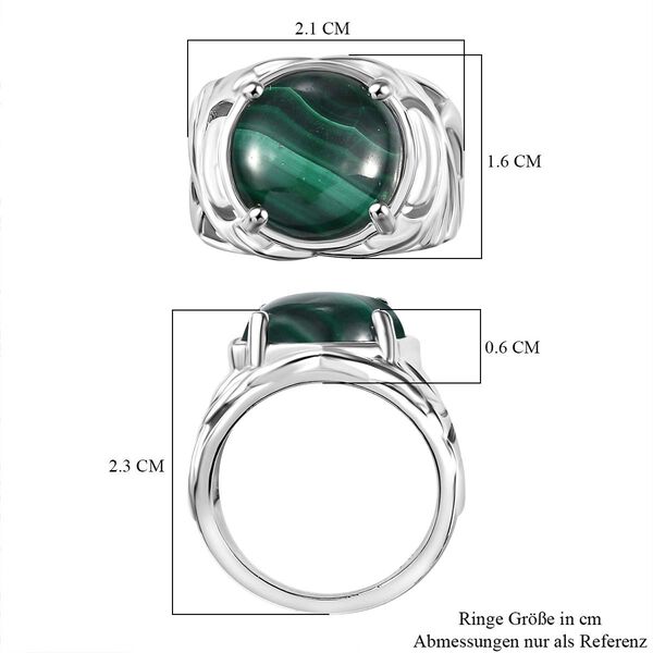 Malachit Ring Messing (Größe 20.00) ca. 7,87 ct image number 7