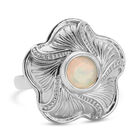Natürlicher Äthiopischer Opal Ring 925 Silber platiniert  ca. 0,84 ct image number 0