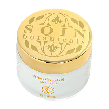 SQIN Botanicals - Aloe Vera Gel Set 225 ml mit Rauchquarz Gua Sha