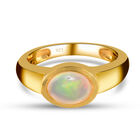 Natürlicher, äthiopischer Opal-Ring, 925 Silber Gelbgold Vermeil  ca. 0,80 ct image number 0