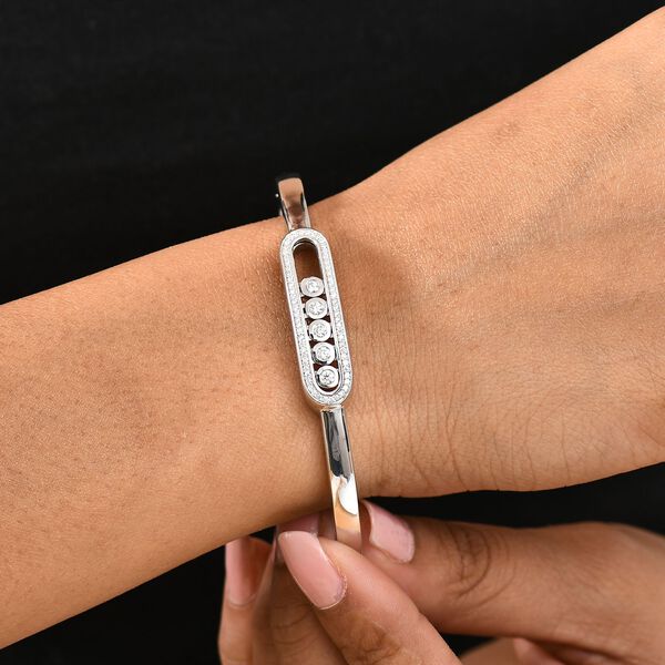 Moissanit Armreif, 19 cm - 0,80 ct. image number 3